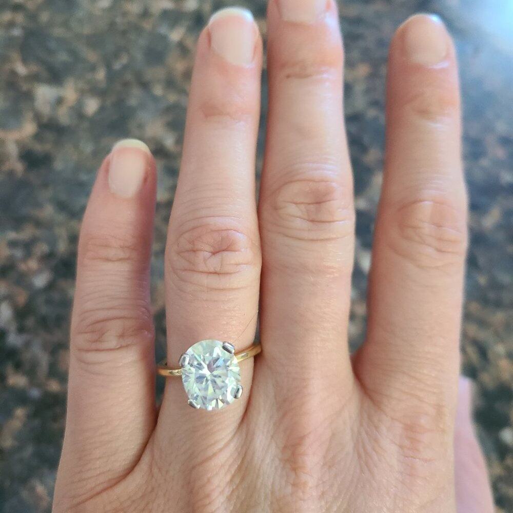 Brilliant Earth 3.5 Carat Moissanite Engagement Ring Sz 6 Melinda Solitaire Oval